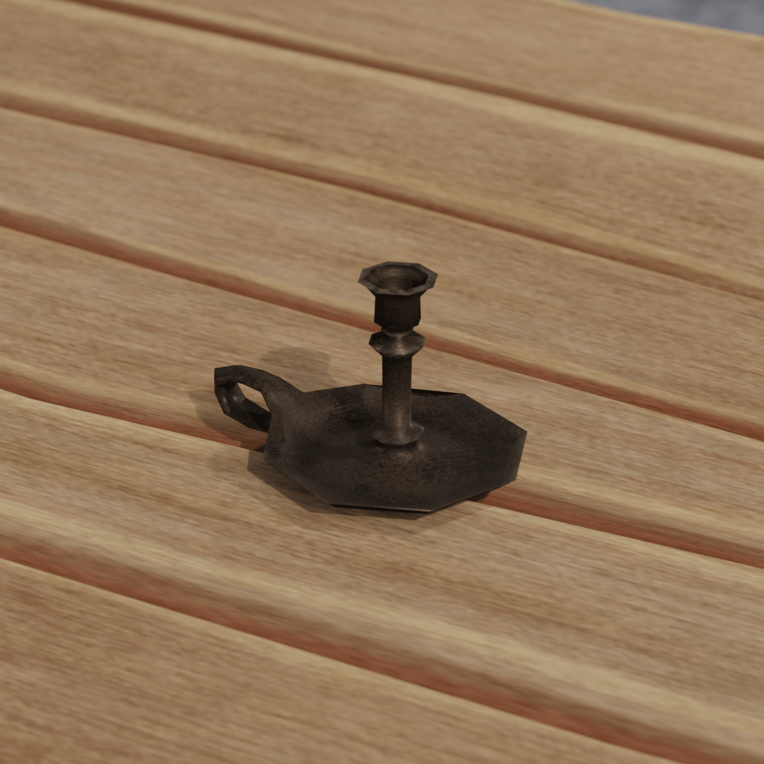 3D object kaars houder kort