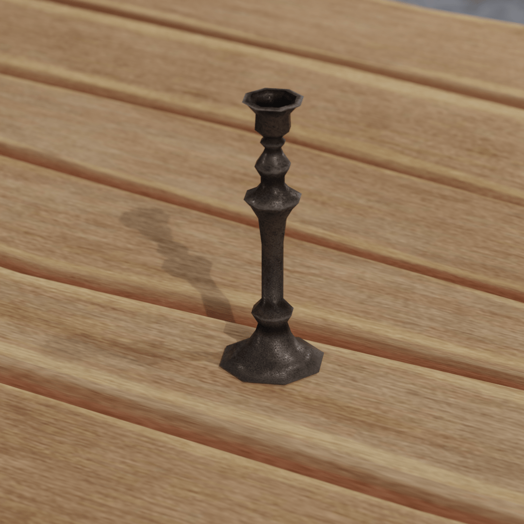 3D object kaars houder lang