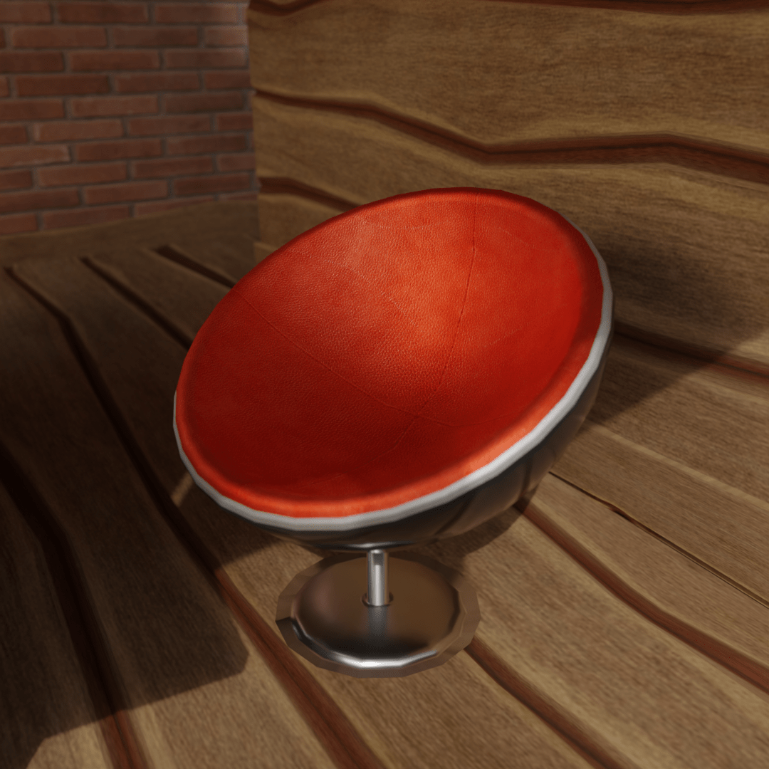 3D afbeelding ei stoel