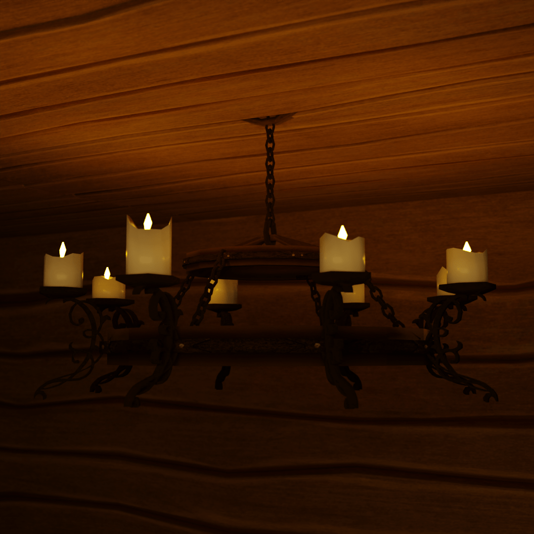 3D afbeelding van een kroonluchter